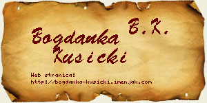 Bogdanka Kusicki vizit kartica